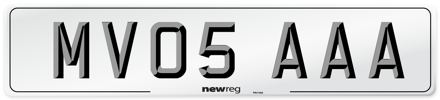 MV05 AAA Number Plate from New Reg